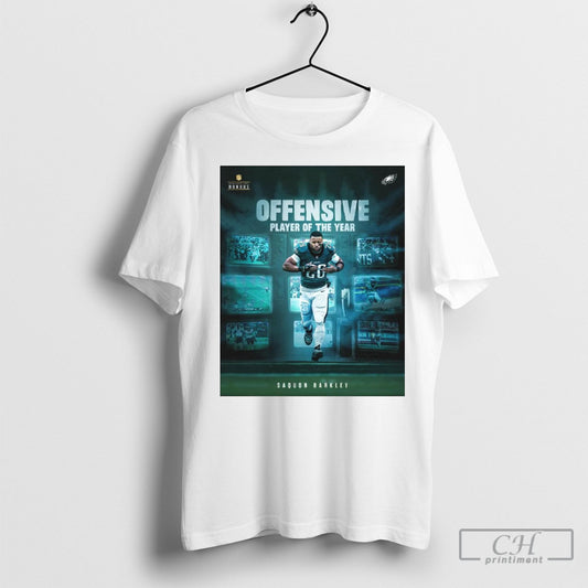 Official Philadelphia Eagles Saquon Barkley 2024 Nfl Offensive Player Of The Year Shirt Poster Ornaments