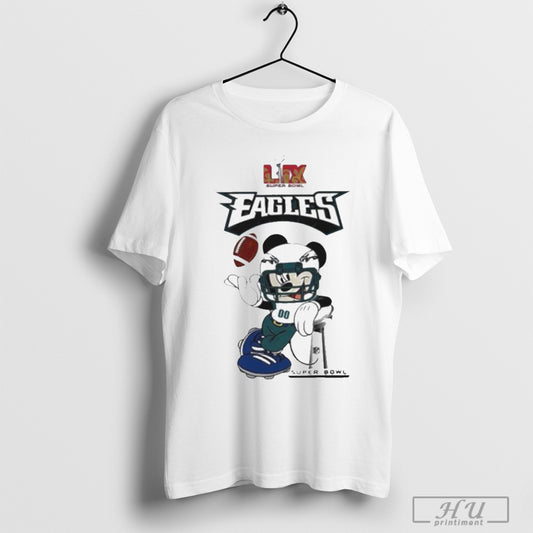 Official Philadelphia Eagles X Mickey Mouse Super Bowl Lix T Shirt Sweatshirt Poster