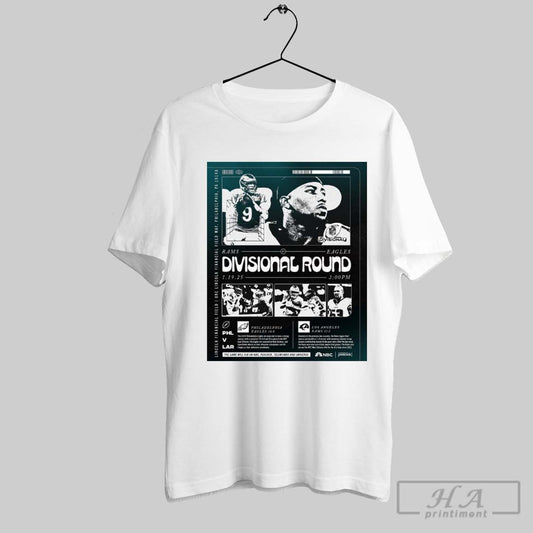 Official Philadelphia Eagles Vs Los Angeles Rams Nfl Divisional Round 1 19 25 One Lincoln Financial Field Way Philadelphia Pa Poster T Shirt