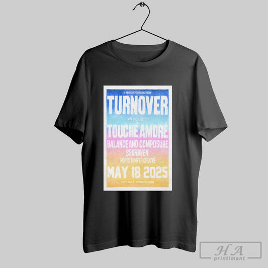 Official Poster 10 Years Of Peripheral Vision Turnover Show May 18 2025 Toyota Arena Ontario Ca T Shirt