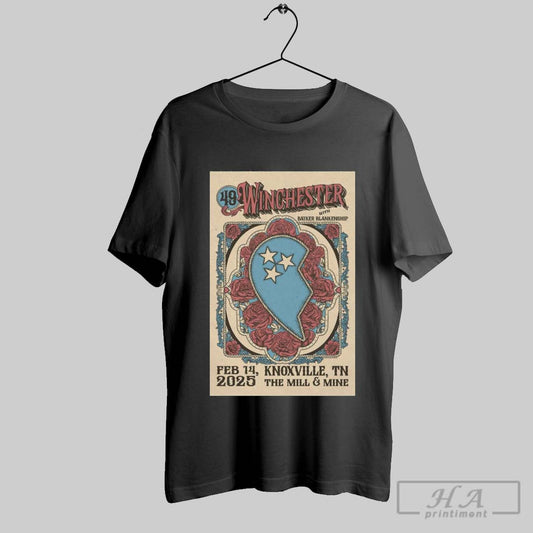 Official Poster 49 Winchester With Kelsey Waldon Feb 14 2025 Knoxville Tn The Mill And Mine T Shirt