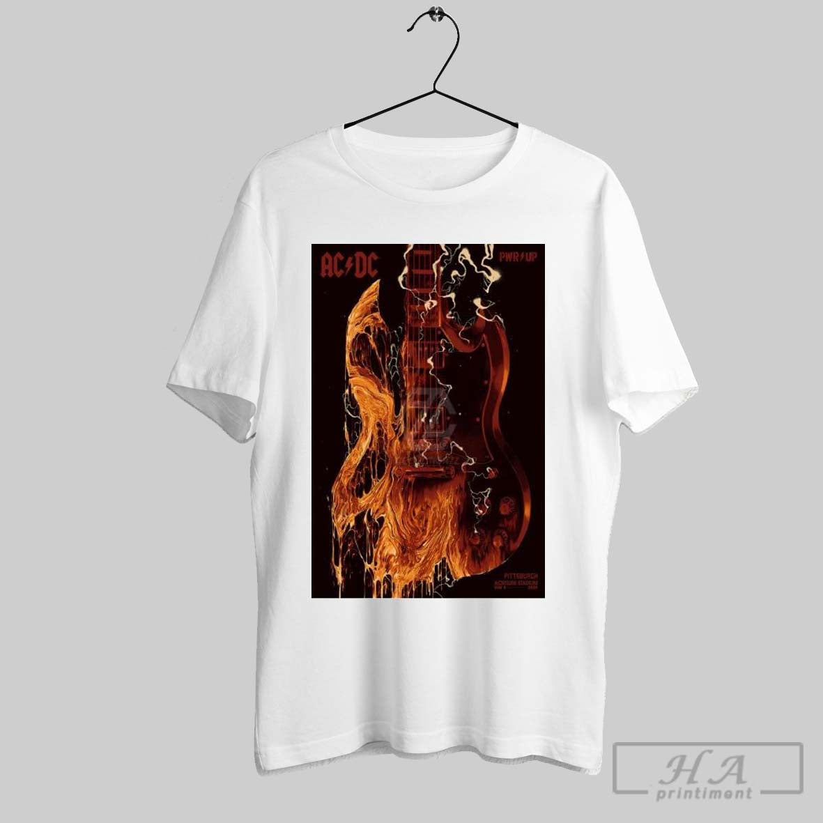 Official Poster Ac Dc Acrisure Stadium Pittsburgh Pa May 8 2025 Tour T Shirt