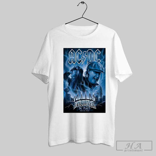 Official Poster Ac Dc April 22 2025 Bc Place Show Vancouver T Shirt