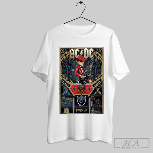 Official Poster Ac Dc At Allegiant Stadium In Las Vegas Nv On Apr 26 2025 Concert T Shirt