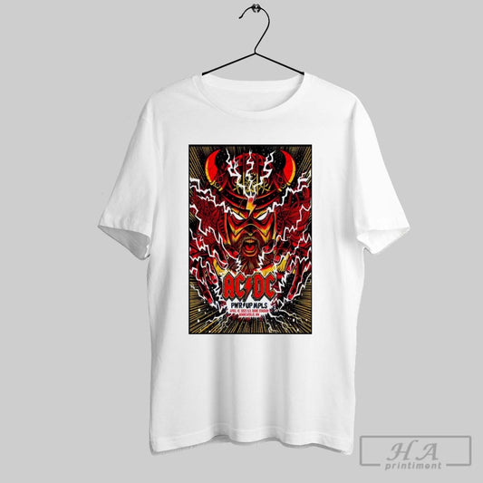 Official Poster Ac Dc At U S Bank Stadium On April 10 2025 Minneapolis Mn Show T Shirt