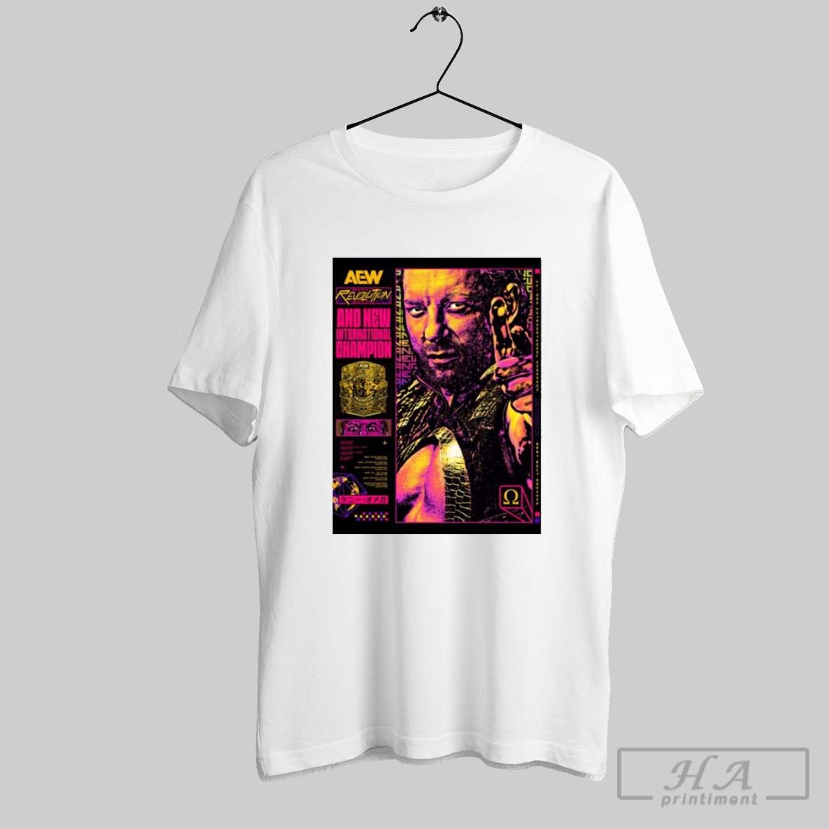 Official Poster Aew Revolution And New International Champion Kenny Omega 2025 Best Bout Machine T Shirt