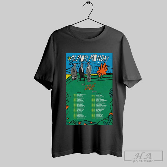 Official Poster Almost Monday The Dive Tour Usa 2025 Jan 2 Salt Lake City Ut Jan 25 Denver Co T Shirt