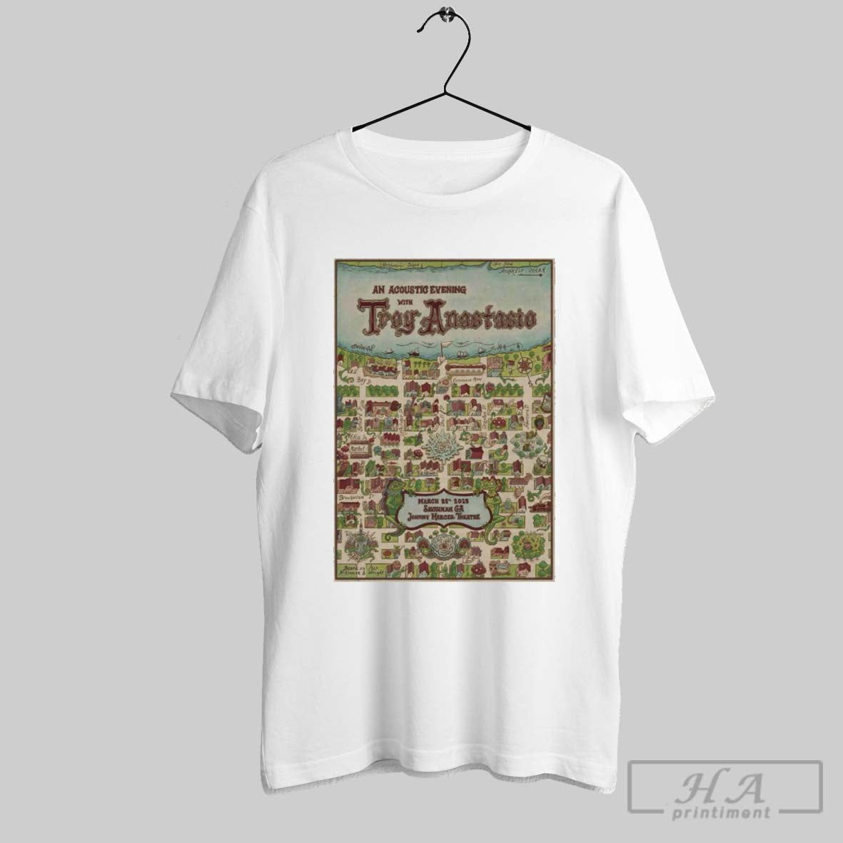 Official Poster An Acoustic Evening With Trey Anastasio Event Savannah Ga March 29 2025 T Shirt