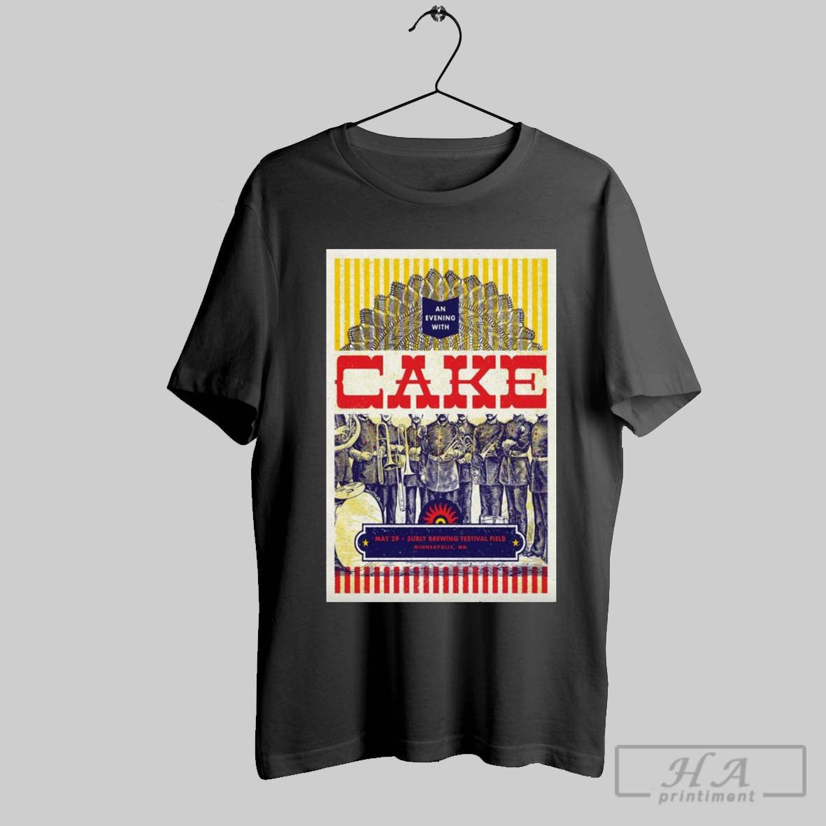 Official Poster An Evening With Cake May 29 2025 Surly Brewing Festival Field Minneapolis Mn T Shirt