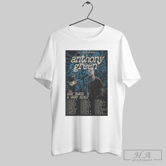 Official Poster Anthony Green So Long Avalon Tour 2025 With Kurt Travis And Geoff Rickly T Shirt