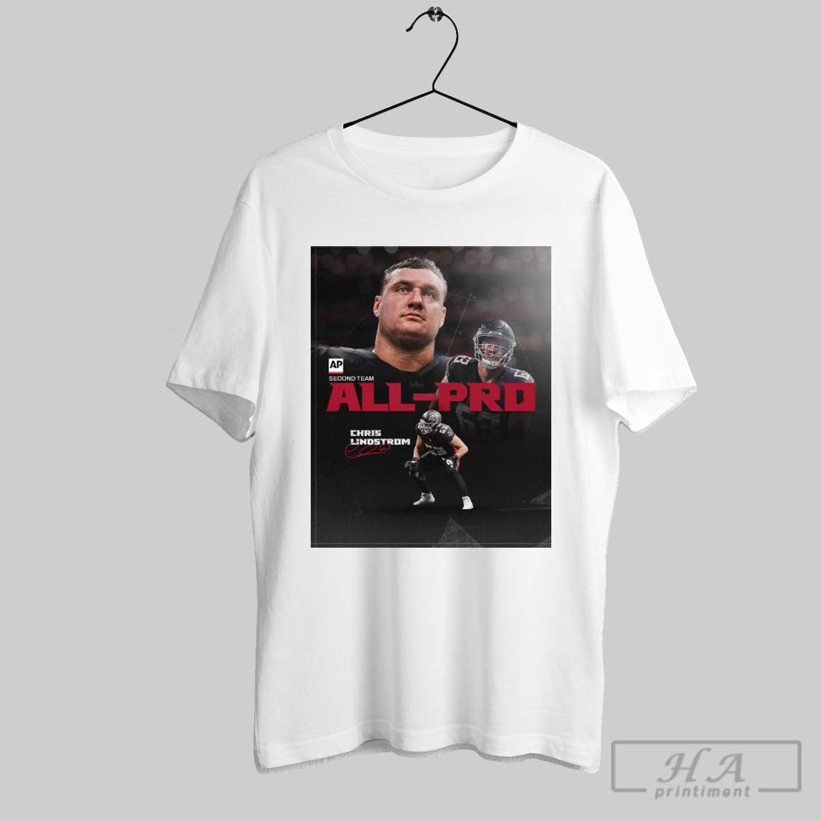 Official Poster Atlanta Falcons Chris Lindstrom Ap Second Team All Pro Thats Our G Signature T Shirt
