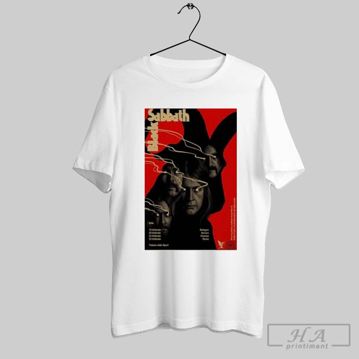 Official Poster Black Sabbath Italia February 2025 Tour T Shirt