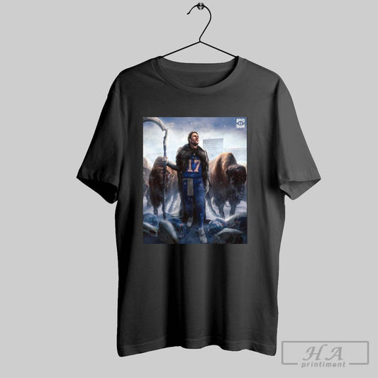 Official Poster Buffalo Bills Win Denver Broncos Josh Allen And The Bills Trample Over The Broncos And Advance To The Divisional T Shirt