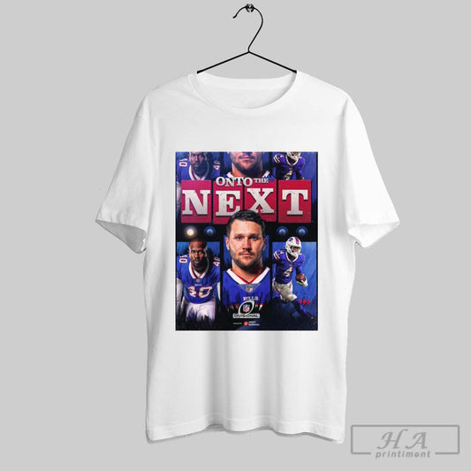 Official Poster Buffalo Bills Win Denver Broncos Onto The Next Back In The Divisional Nfl Football Playoffs T Shirt