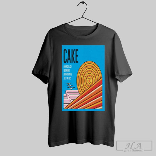 Official Poster Cake July 24 2025 Red Rocks Amphitheatre T Shirt