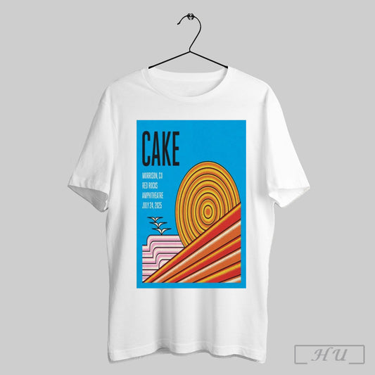 Official Poster Cake Red Rocks Amphitheatre Morrison Co July 24 2025 T Shirt