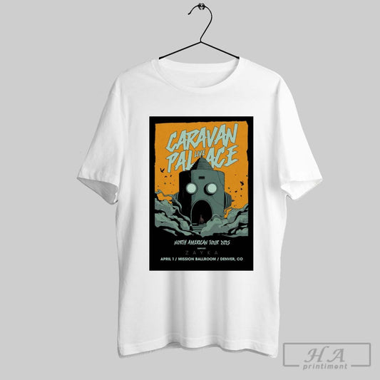 Official Poster Caravan Palace Live Denver Co April 1 North American Tour 2025 Mission Ballroom T Shirt