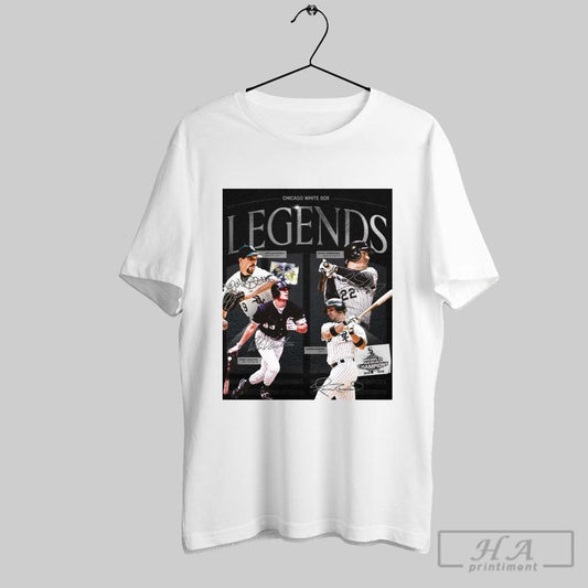 Official Poster Chicago White Sox Legends Jack Mcdowell Scott Podsednik Robin Ventura Aaron Rowand World Series Champions 2025 Signatures T Shirt