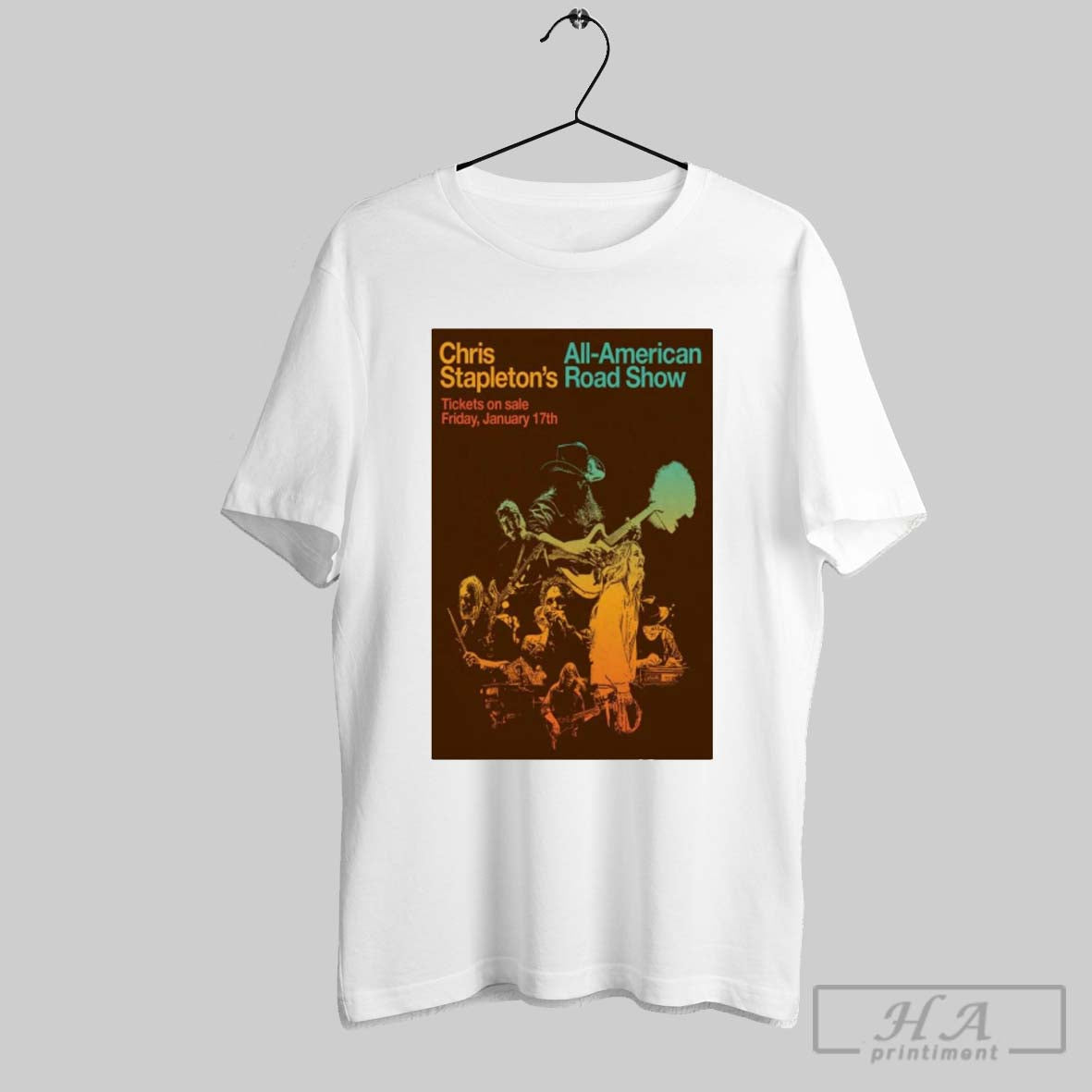 Official Poster Chris Stapleton January 17 2025 All American Road Show T Shirt