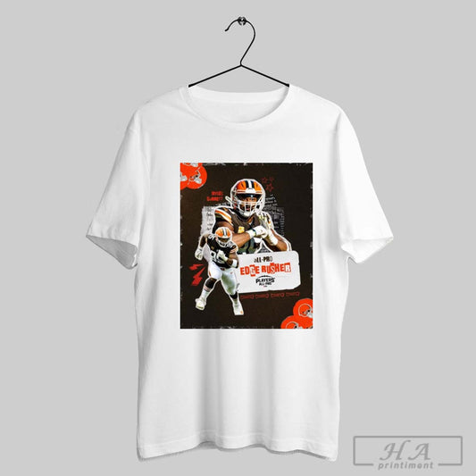 Official Poster Cleveland Browns Myles Garrett All Pro Edge Rusher Player All Pro Nfl Footballpa T Shirt