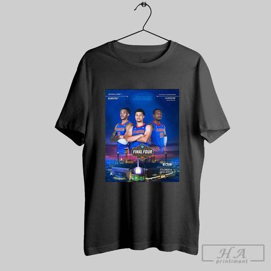 Official Poster Congrats Florida Gators National Champions Win Houston Cougars 2025 Ncaa Mens Basketball April 7 San Antonio Tx T Shirt