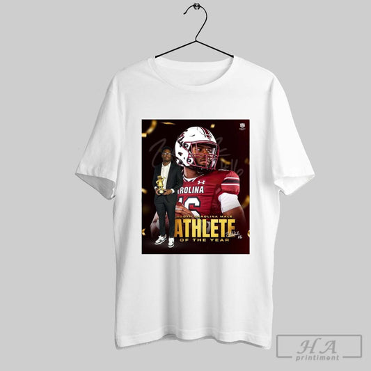 Official Poster Congratulations Lanorris Sellers South Carolina Male Male Athlete Of The Year Signature T Shirt