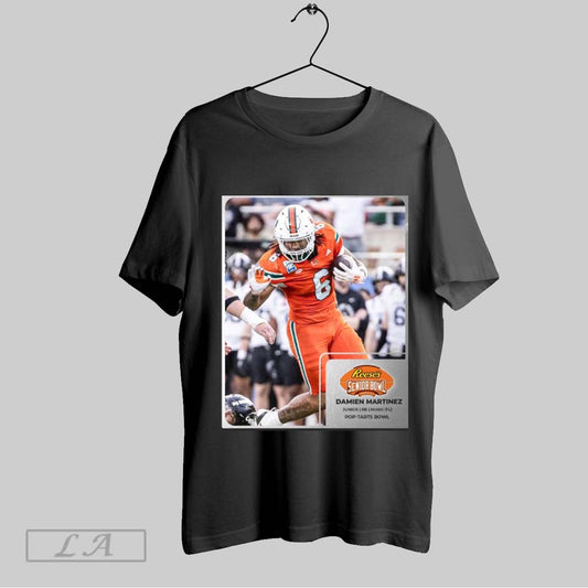 Official Poster Damien Martinez Miami Hurricanes Junior Rb Reeses Senior Bowl Pop Tarts Bowl T Shirt
