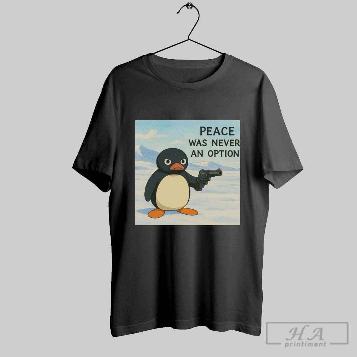 Official Poster Darth Dawg Jnr Peace Was Never An Option Penguins Painting T Shirt