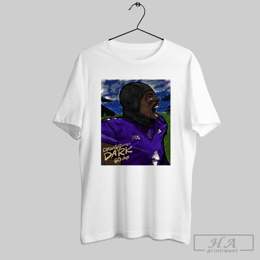 Official Poster Dawgs After Dark 60 Days Jonah Coleman Washington Huskies Football B1g May 2 2025 T Shirt