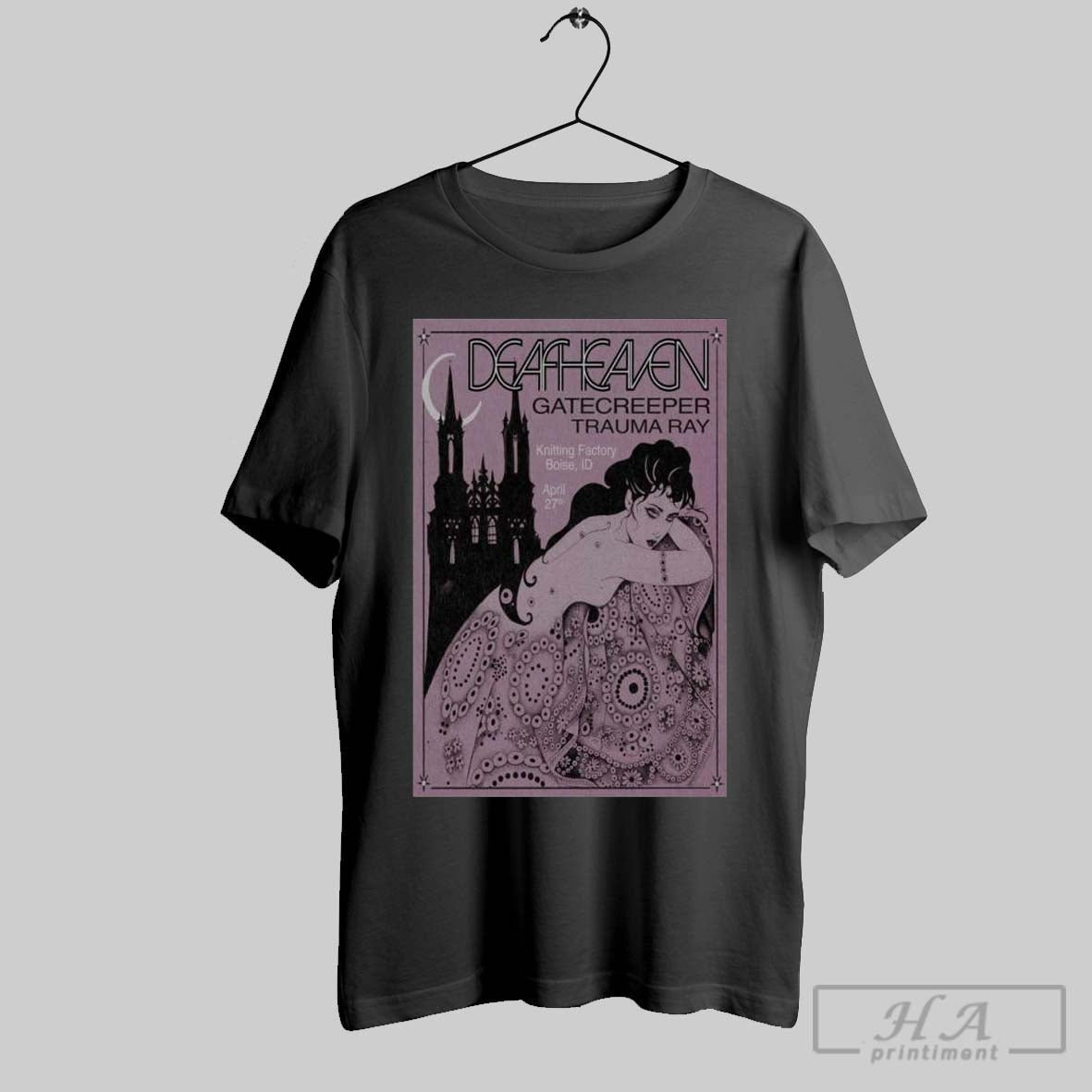 Official Poster Deafheaven Tour Apr 27 2025 Knitting Factory Boise Id T Shirt