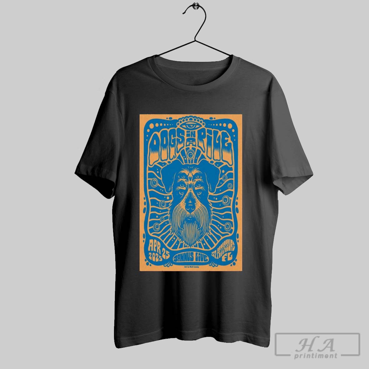 Official Poster Dogs In A Pile At Jannus Live In St Petersburg Fl On April 25 2025 Tour T Shirt
