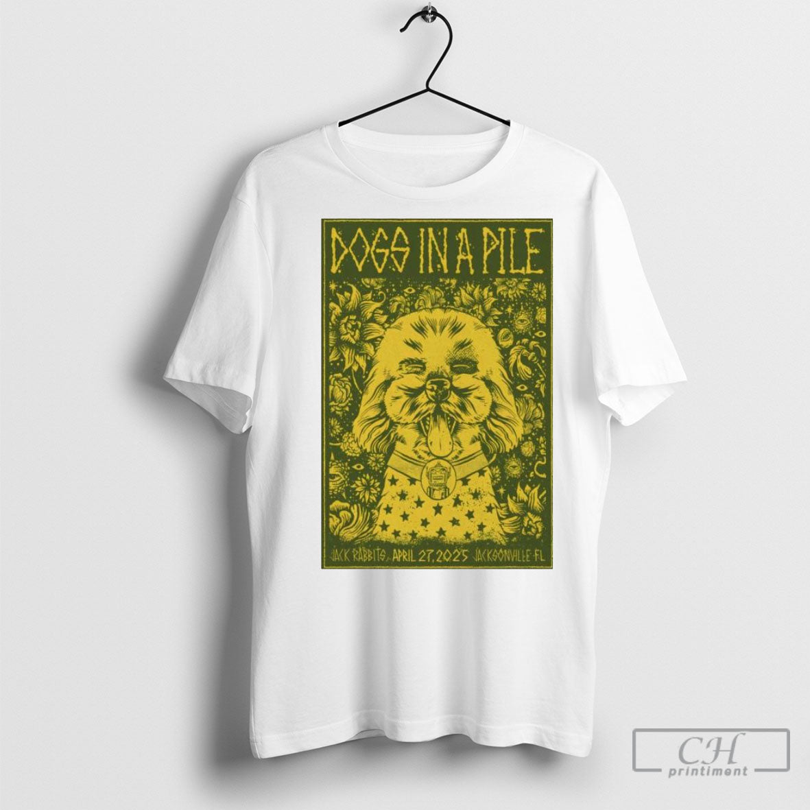 Official Poster Dogs In A Pile Jack Rabbits Live Jacksonville Fl Apr 27th 2025 Tee Shirt Sweatshirt