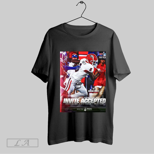 Official Poster Dominic Lovett Georgia Bulldogs East West Shrine Bowl Invite Accepted January 30 2025 Att Stadium T Shirt