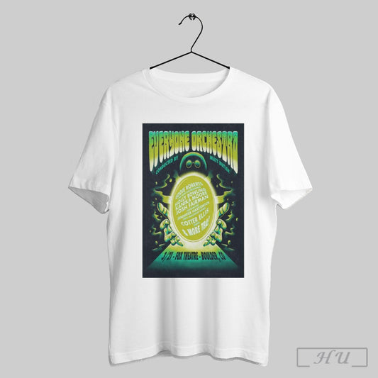 Official Poster Everyone Orchestra March 21 2025 Boulder Co Fox Theatre T Shirt