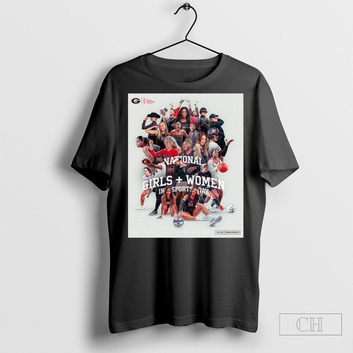 Official Poster Georgia Bulldogs National Girls And Women In Sports Day 2 05 2025 Georgia Athletics Shirt