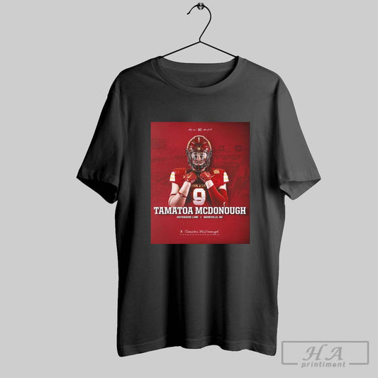 Official Poster Iowa State Cyclones Newest Cyclone Tamatoa Mcdonough Defensive Line Asheville Nc T Shirt