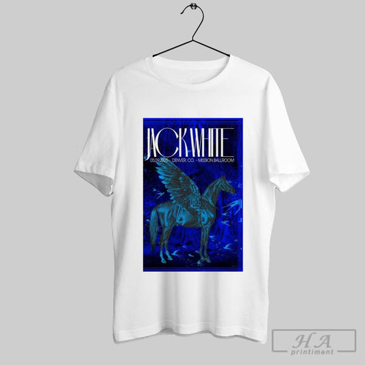 Official Poster Jack White Mission Ballroom Denver Co May 9 2025 Concert T Shirt