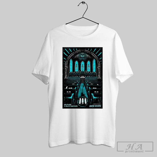 Official Poster Jack White Palace Theatre St Paul Mn April 7 2025 Concert T Shirt