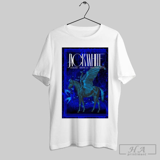 Official Poster Jack White Tour May 8 2025 Mission Ballroom Denver Co T Shirt