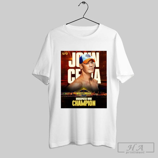 Official Poster John Cena Wrestlemania 41 Vegas Undisputed Wwe Champion 2025 T Shirt