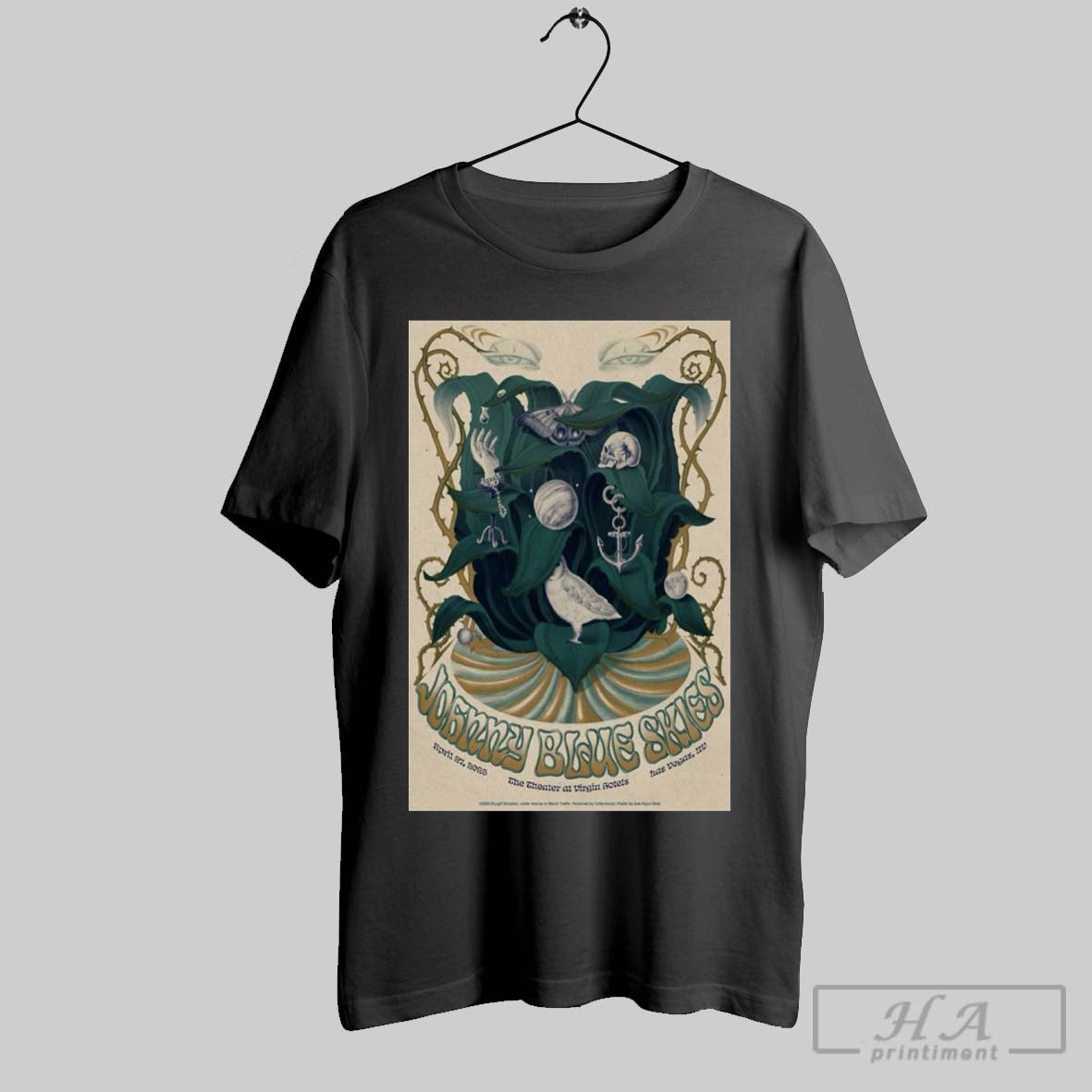Official Poster Johnny Blue Skies The Theater At Virgin Hotels Las Vegas Nv April 27 2025 T Shirt