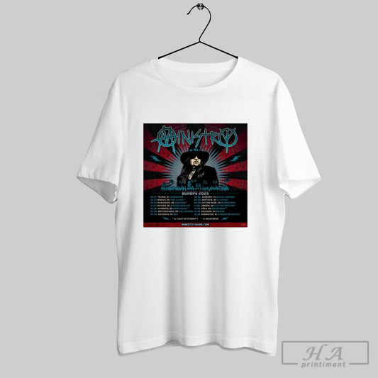 Official Poster Ministry Summer Europe Tour 2025 Headline Shows With Light Of Eternity July And August T Shirt