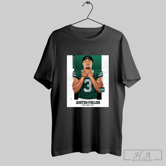 Official Poster New York Jets Football Nfl Signing Justin Fields Painting 2025 T Shirt