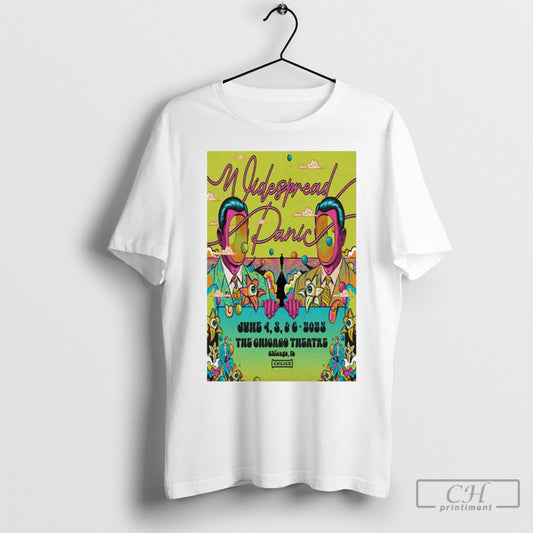 Official Poster Widespread Panic June 4 6 2025 The Chicago Theatre Chicago Il Shirt