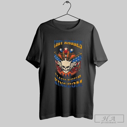 Official Ripple Junction Cody Rhodes Claim Your Kingdom Vintage American 1985 Logo Wwe 2025 T Shirt