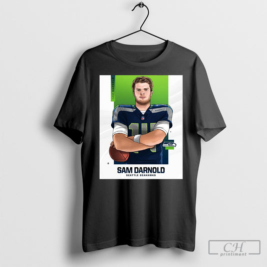 Official Seattle Seahawks Football Nfl Signing Sam Darnold Nfl Painting Poster T Shirt