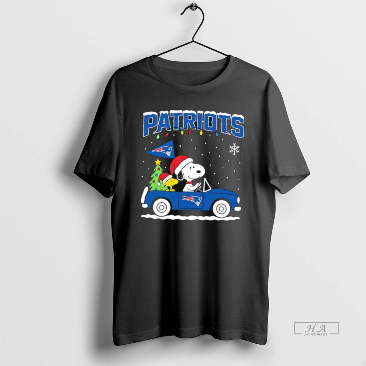 Official Snoopy And Woodstock Santa Christmas New England Patriots On By Car T-Shirts, Hoodie, Sweatshirt | TeeSparky.com