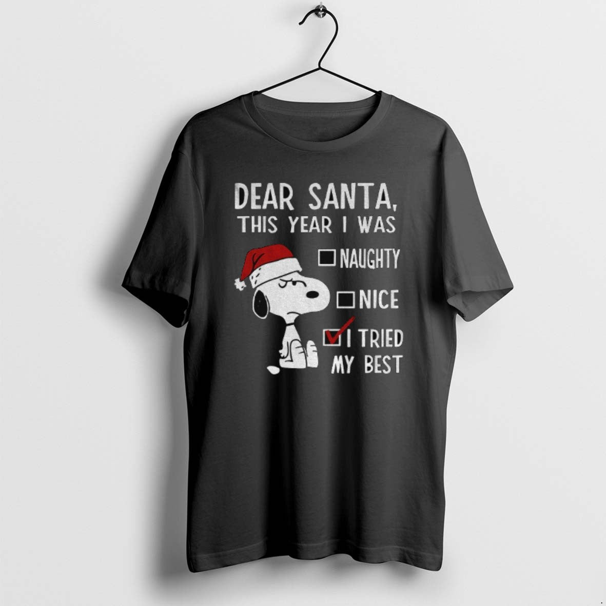 Official Snoopy Dear Santa This Year I Was Naughty Nice I Tried My Best Merry T-Shirts, Hoodie, Sweatshirt | TeeSparky.com