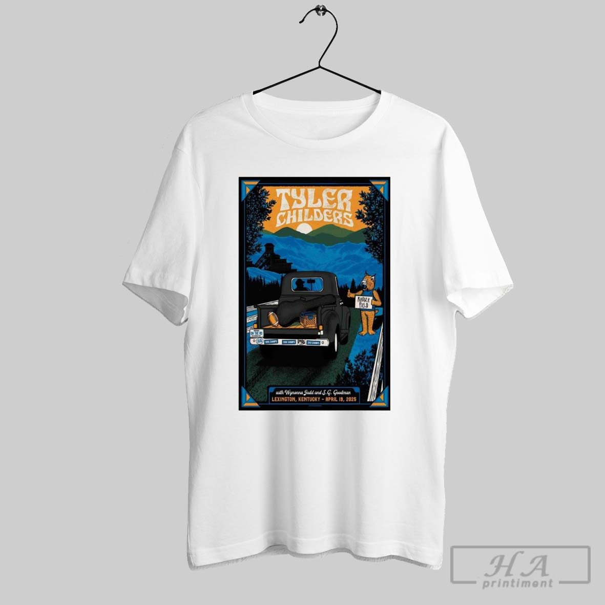 Official Tyler Childers With Wynonna Judd And S G Goodman April 19 2025 Kroger Field Lexington Ky Poster Graphic T Shirt