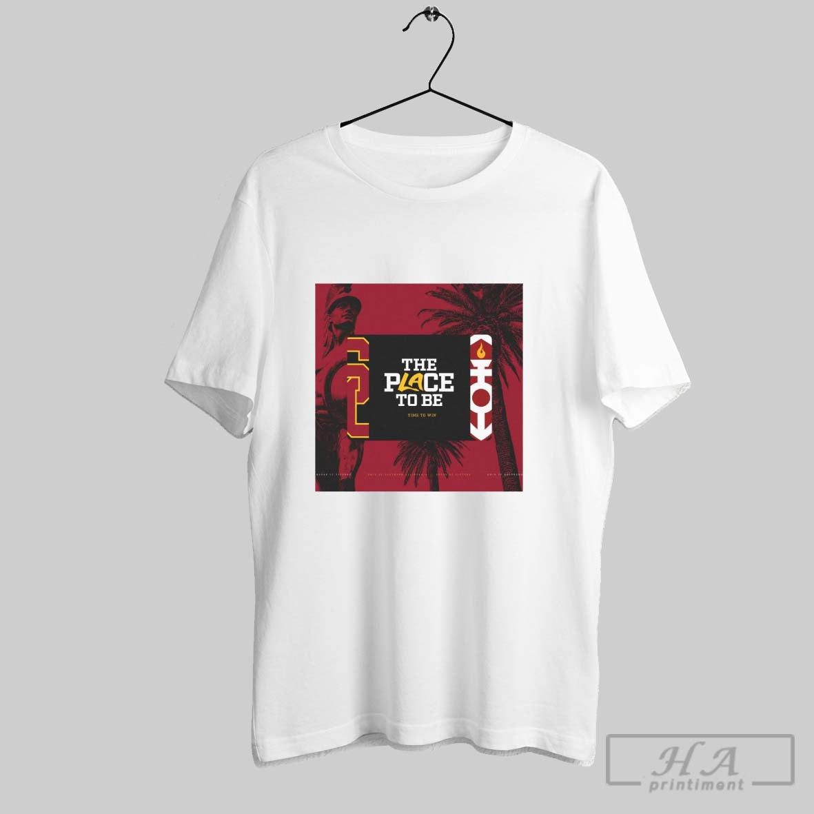 Official Usc Trojans The Place To Be Time To Win Univ Of Southern California House Of Victory Poster T Shirts